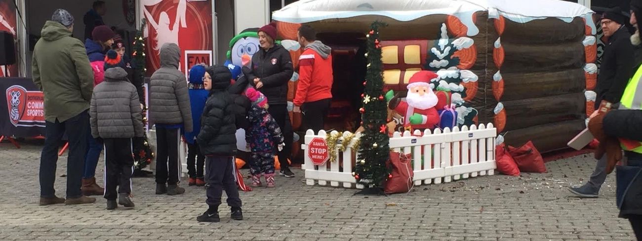 Queue forming at Rotherham United football club event