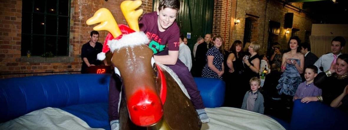 Christmas party ride in a brick warehouse venue
