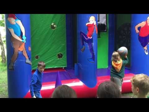 3 in 1 Sports Inflatable Game Stall in action