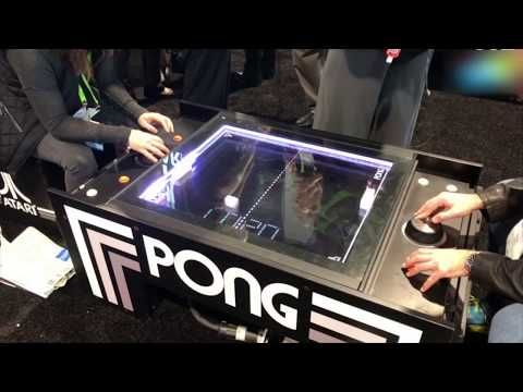 Atari Pong Table in action
