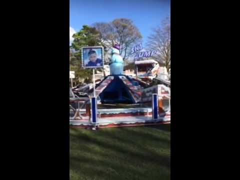 Giant Ski Jump Funfair Hire in action