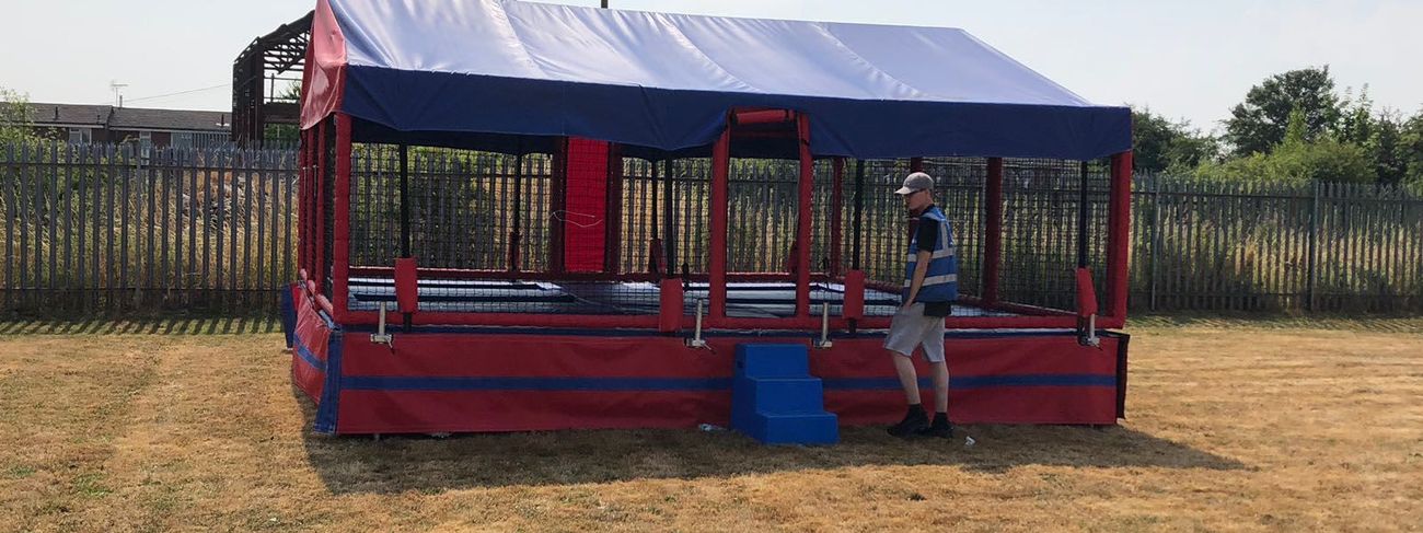 Set up on a sunny grassy field