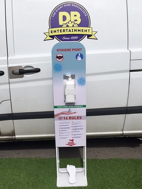 DB Entertainment branded station beside event van
