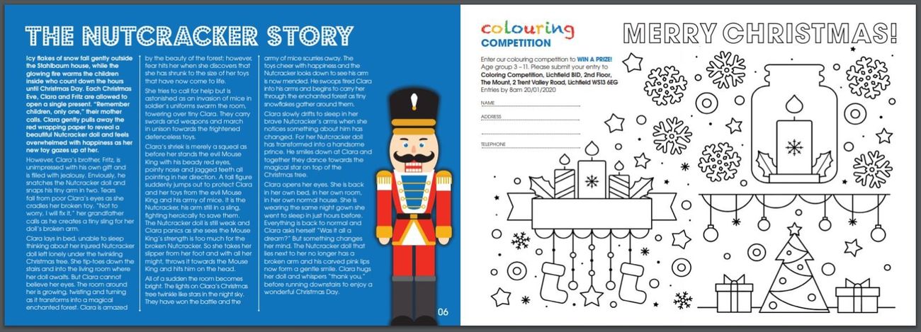 Trail story booklet with colouring competition page