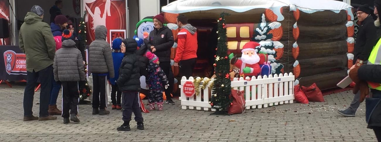 Queue forming at Rotherham United football club event