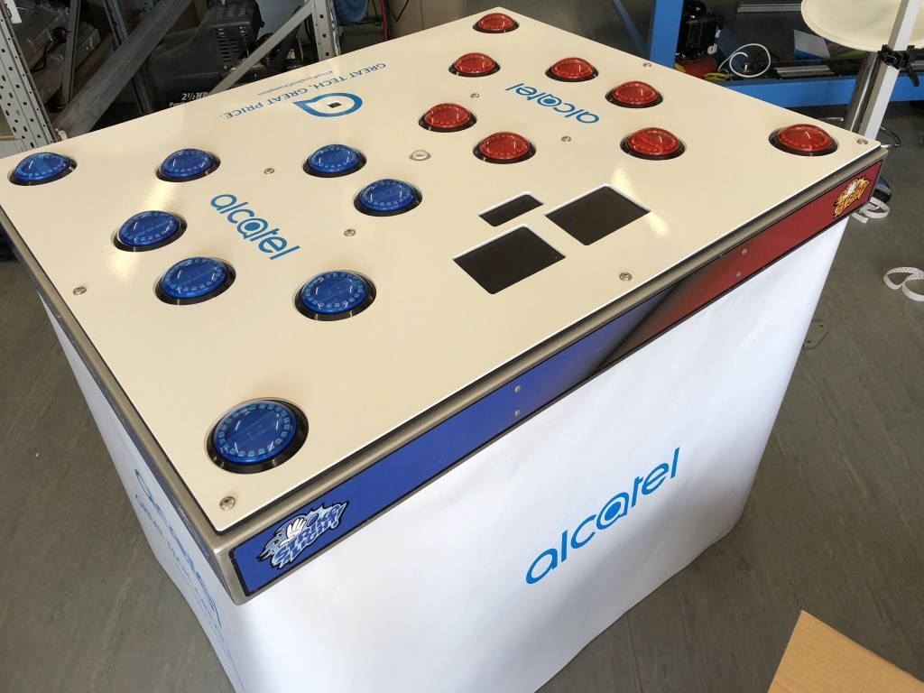 Custom Alcatel-branded unit ready in the workshop