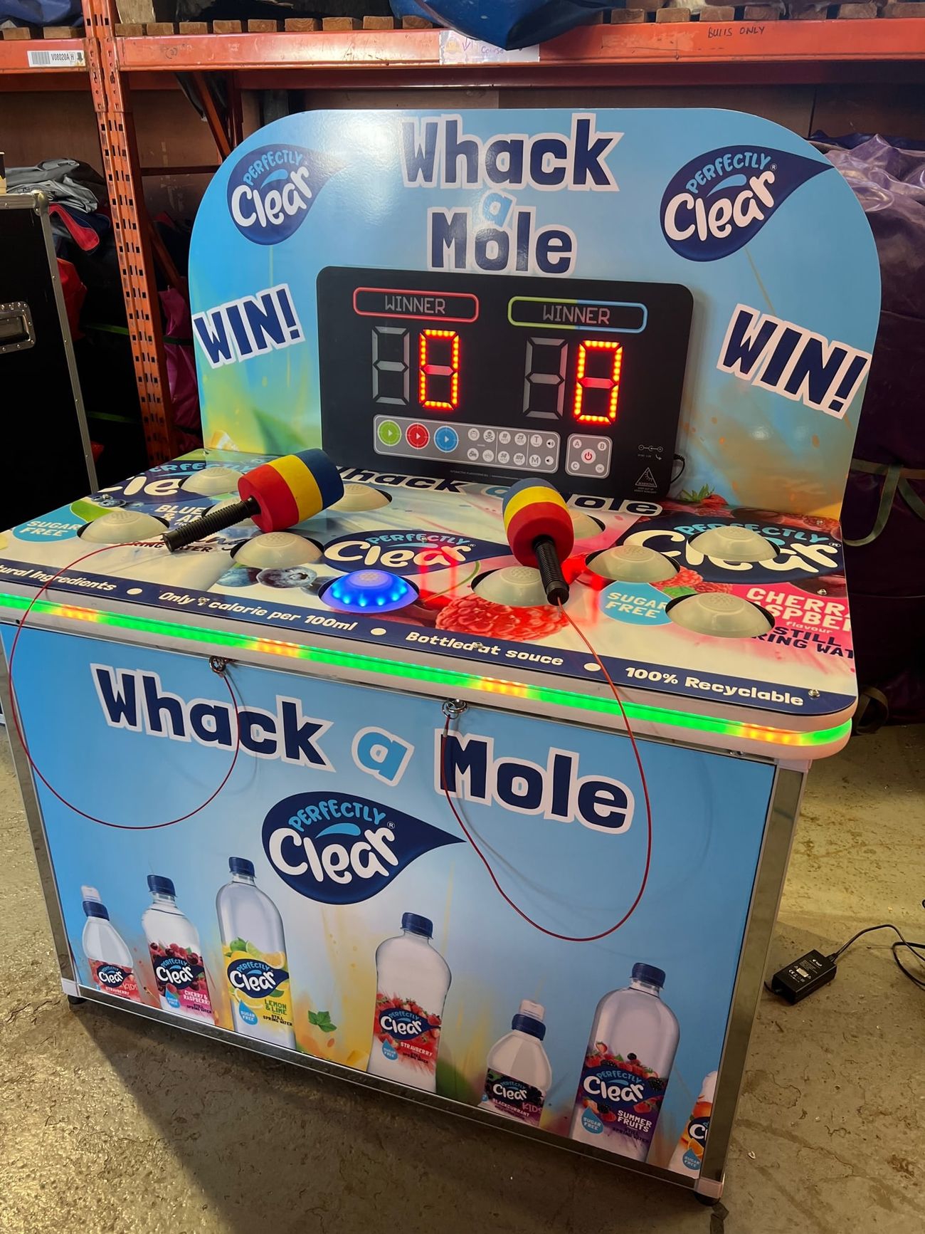 Perfectly Clear branding with active LED scoreboard display