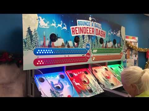Roll a Ball Reindeer Racing in action
